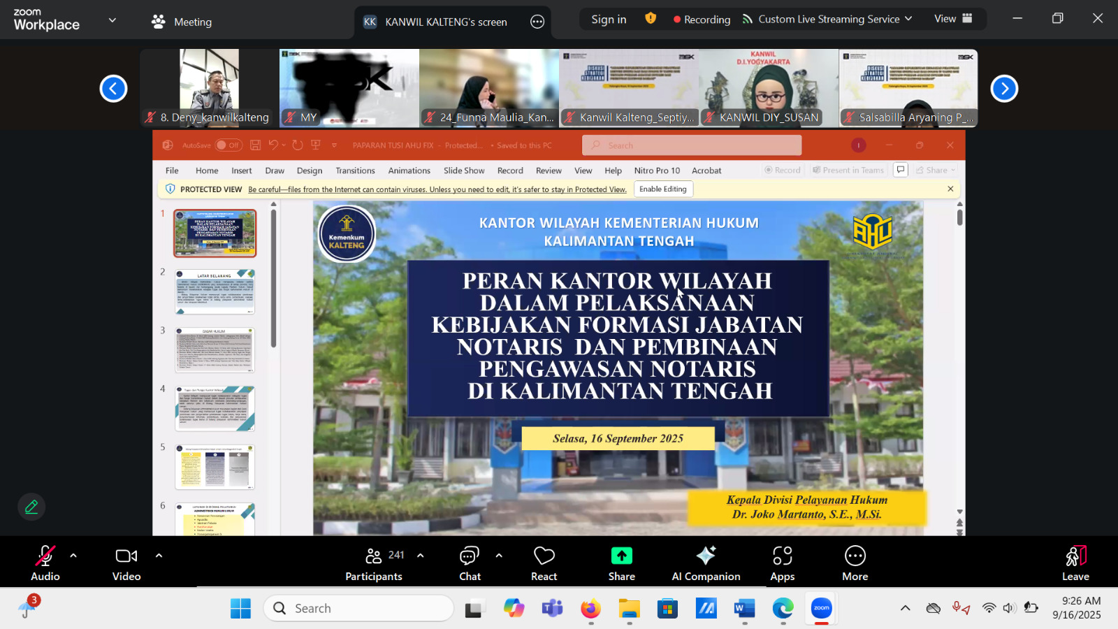 Belajar dari Kasus Kalteng, Kemenkum Jabar Siap Evaluasi Penumpukan Notaris